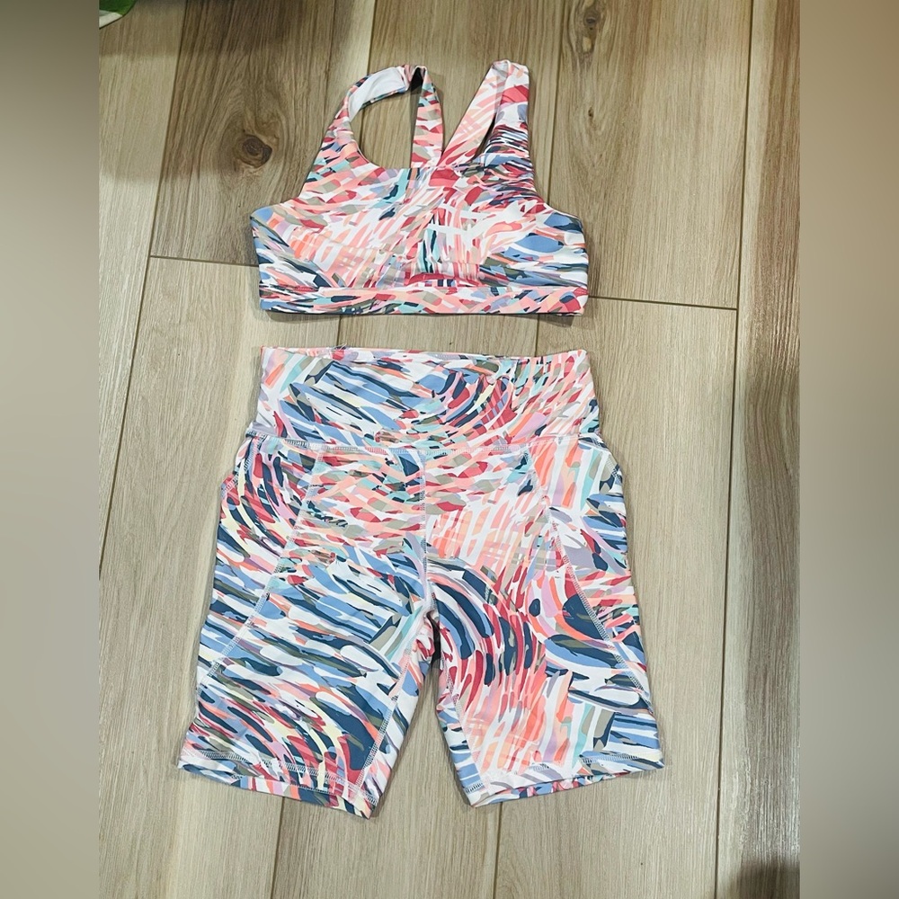 Powersoft Active Set - Pink, Blue & Coral Pattern